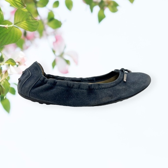 Tod's Shoes - Tod’s Navy Suede Ballet Flats